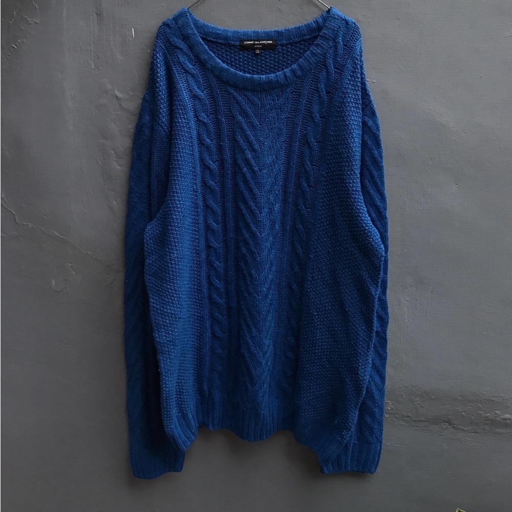 CDG Homme cable knit wool sweater XL!